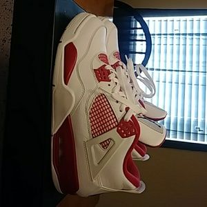 Mens white and red fours...still clean and fresh